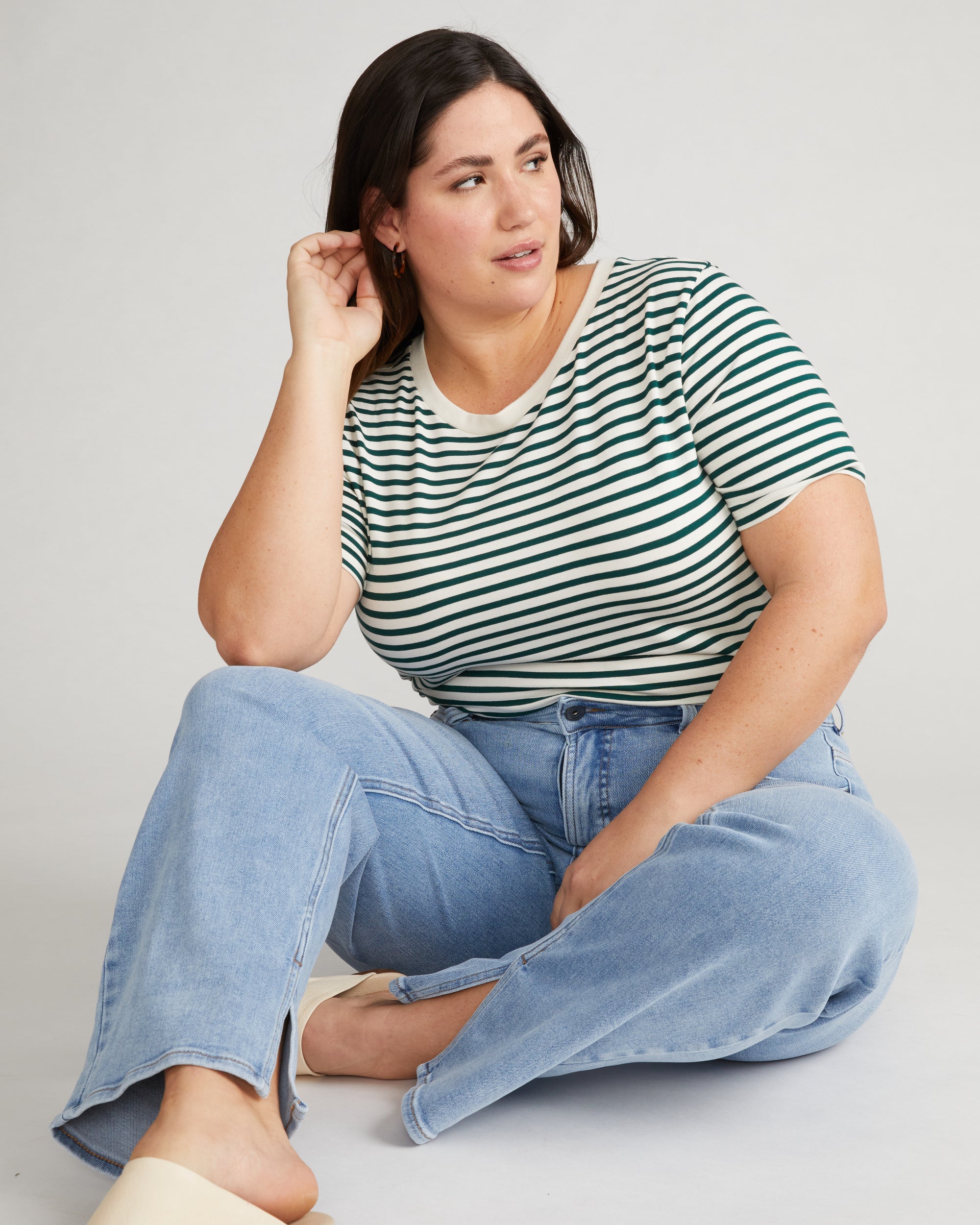 Mimi High Rise Split Hem Jeans 30 Inch - All Blue