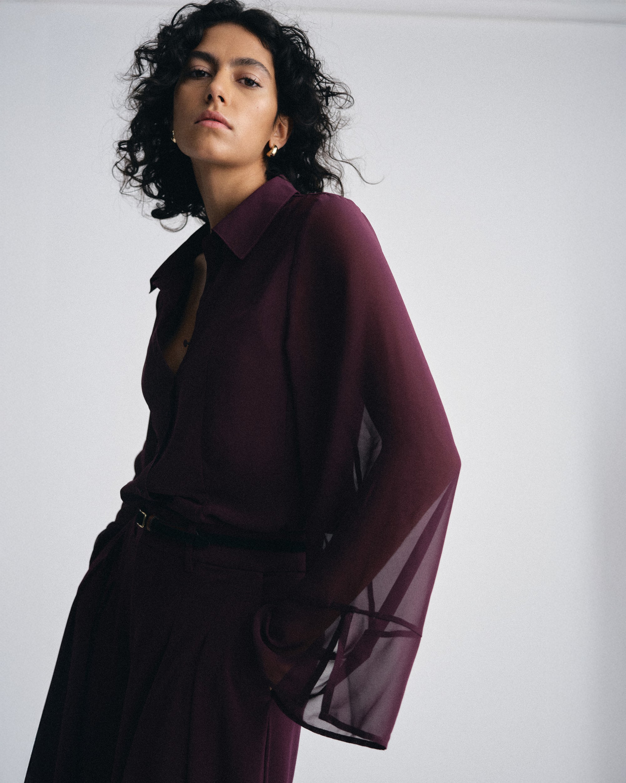 Evie Chiffon Blouse - Gamay