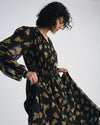 Karina Chiffon Dress - Gold Heirloom Print