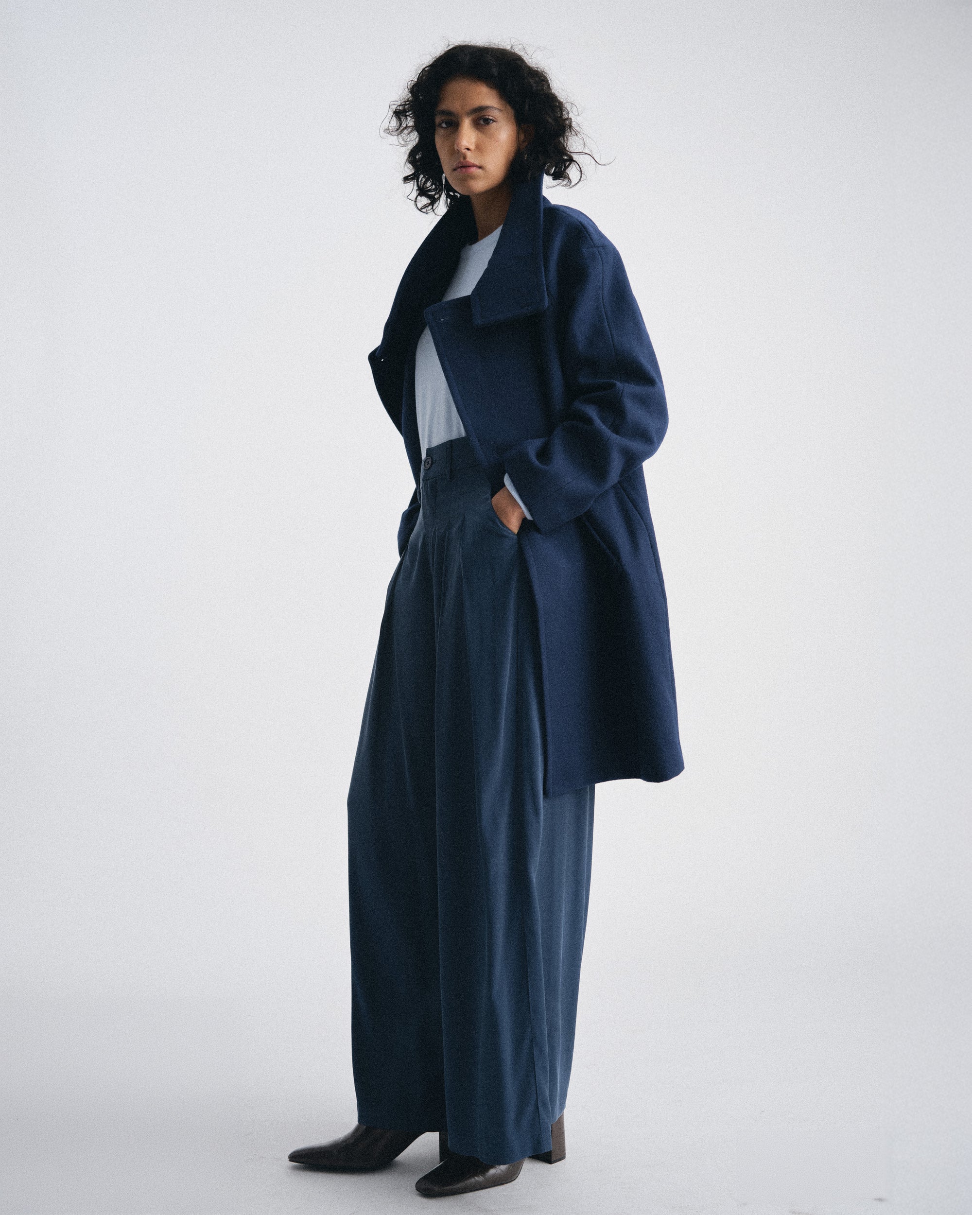 Palais Cooling Cupro Wide Leg Pant - Pageant Blue