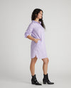 Stretch Poplin Rubicon Shirtdress - Lavender/White Stripe