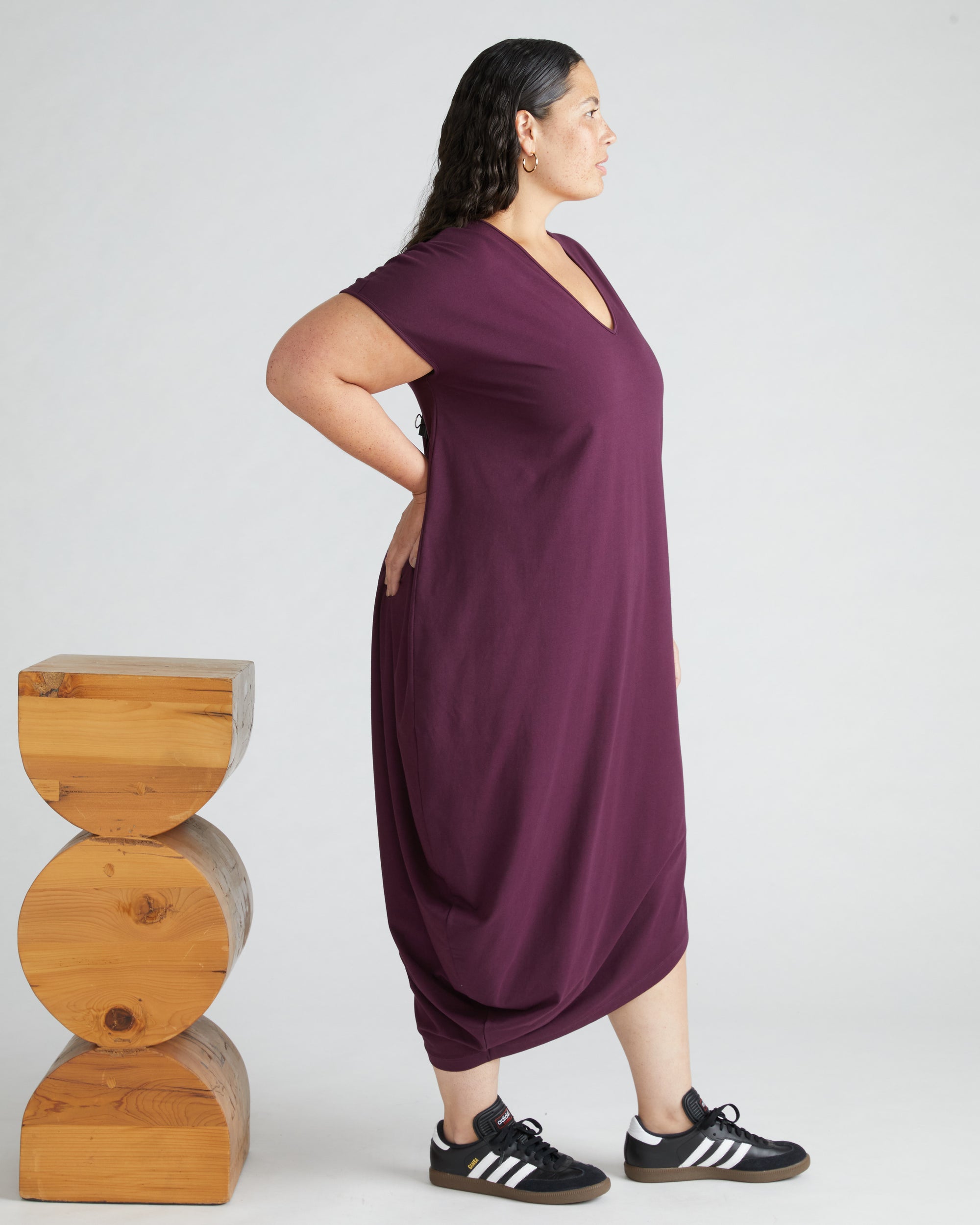 Iconic Geneva V-Neck Dress - Acai