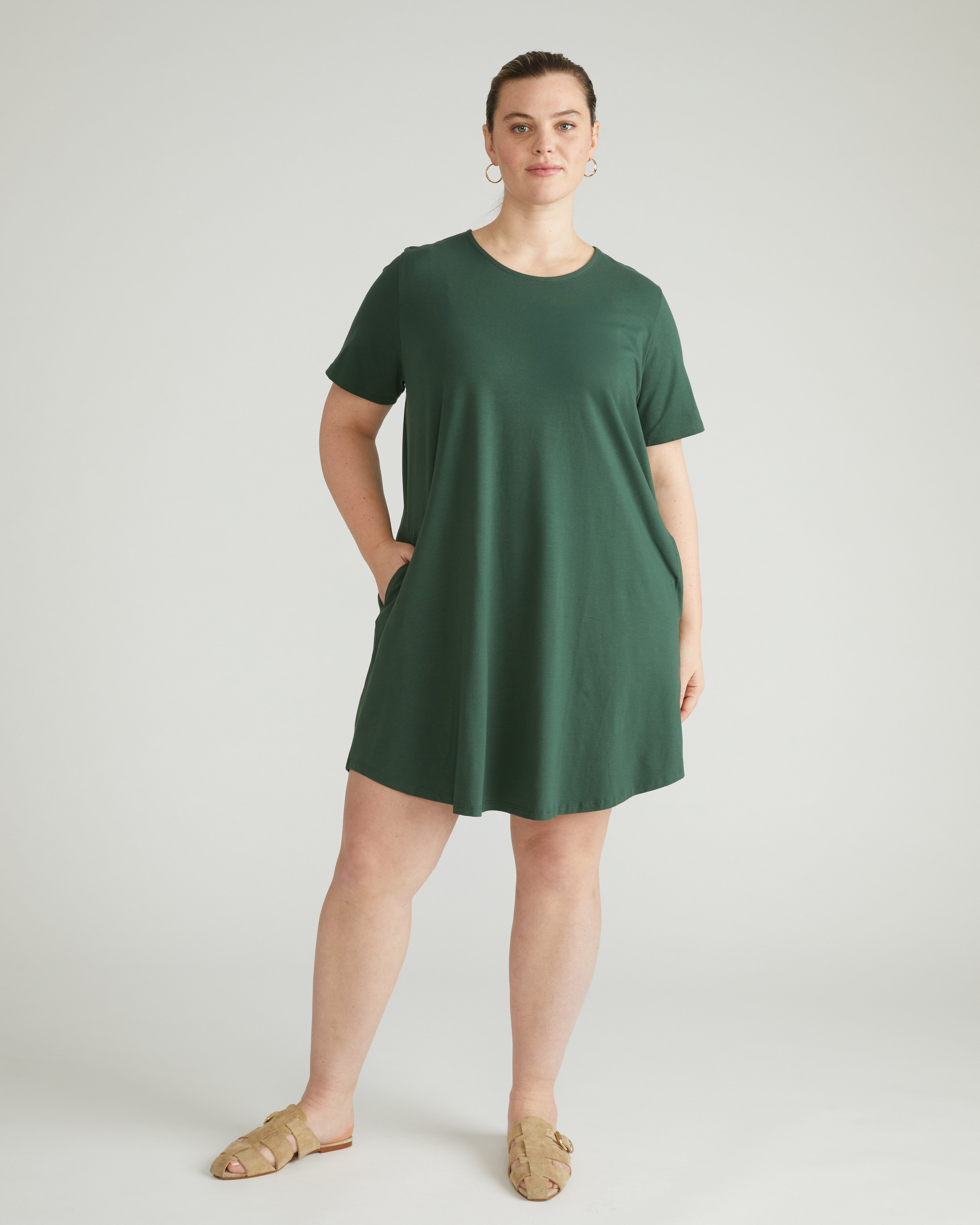 Halie T-Shirt Dress - Conifer - Size Xs