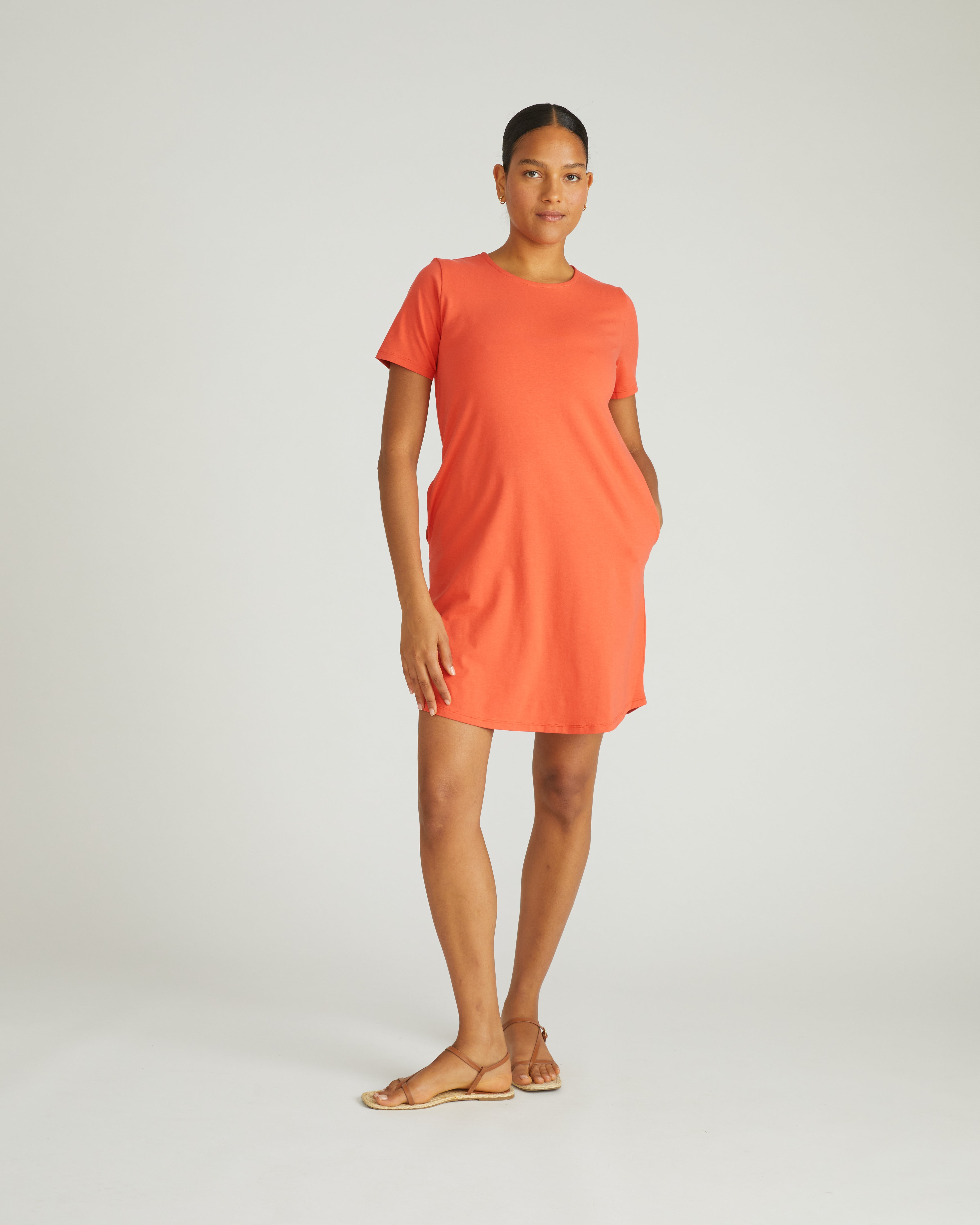 orange t shirt dress Halie T-Shirt Dress