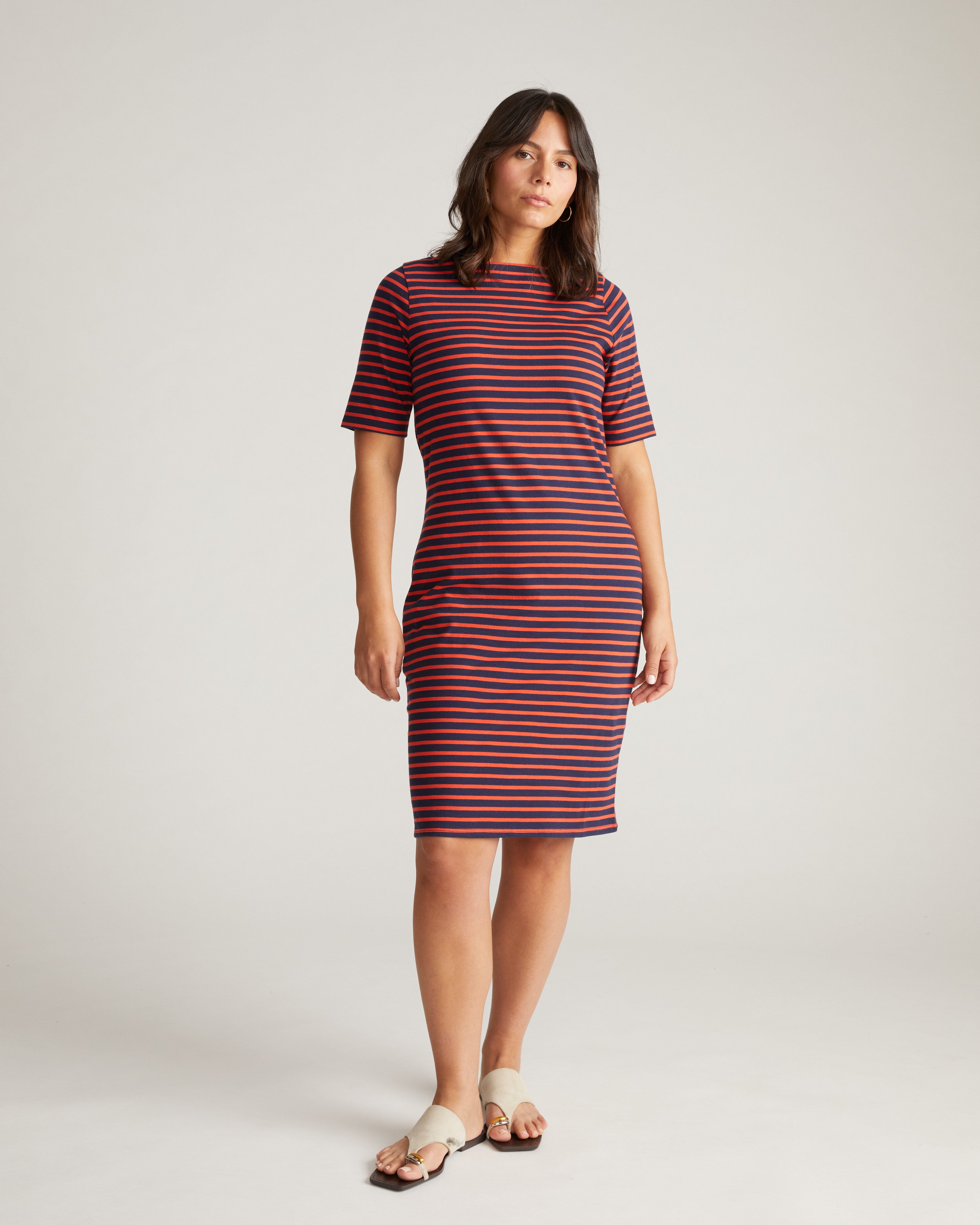Belle Breton Stripe Jersey Dress - Navy/Red Stripe Belle Breton Stripe Jersey Dress - Navy/Red Stripe