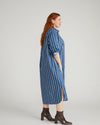 Odeon Stretch Poplin Shirtdress - Ensign Blue/White Stripe