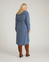 Cooling Stretch Cupro Savannah Dress - Ensign Blue/White Stripe