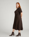Devi Liquid Jersey Dress - Espresso