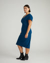 Executive V Neck Ponte Dress - Deep Teal