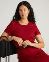 Executive Ponte Dress - Garnet