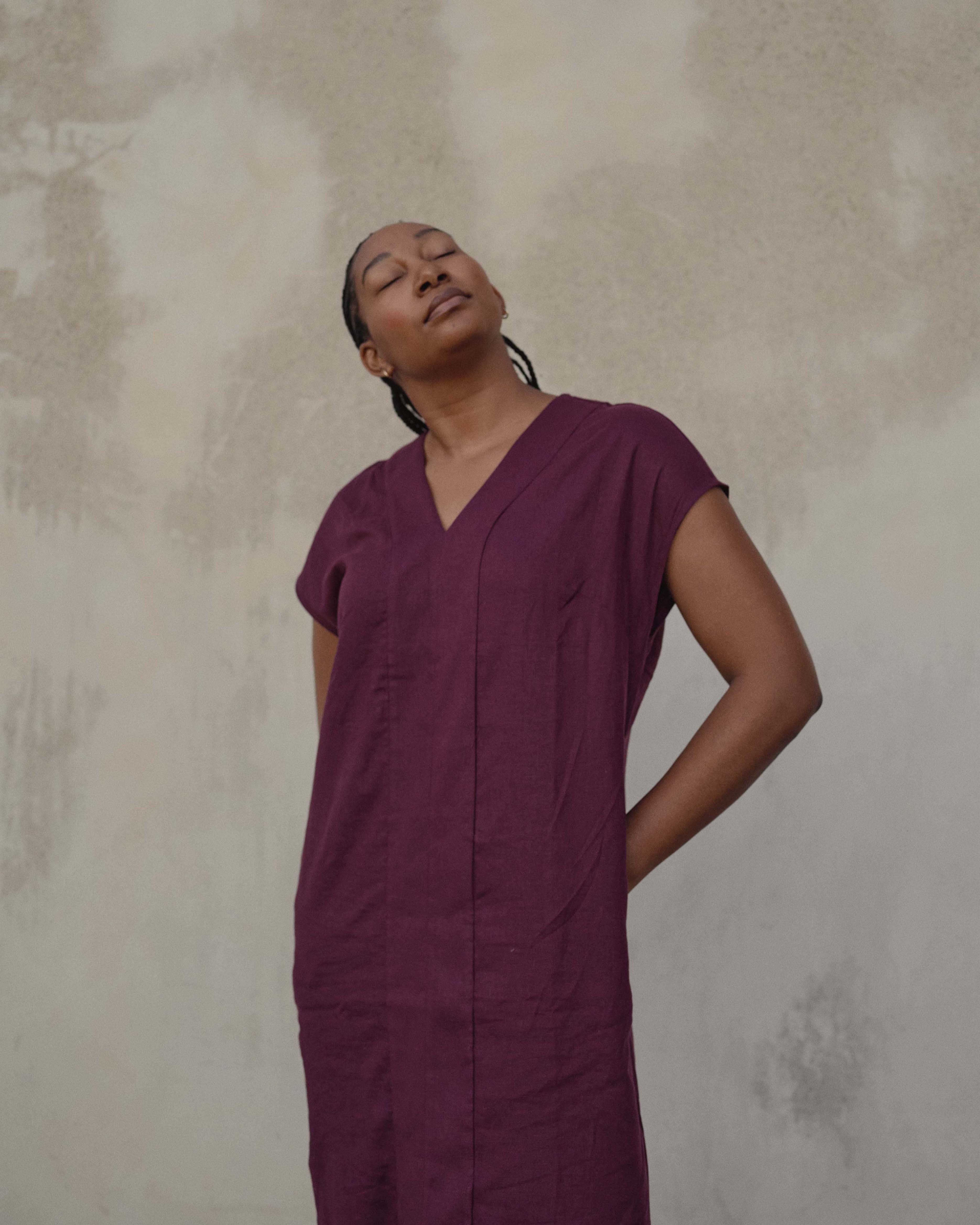 Cabana Linen Blend Kaftan - Acai – Universal Standard