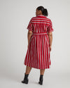 City Poplin Shirtdress - Red/Black/White Stripe