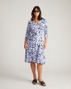 The Divine Jersey Wrap Dress - Petal Palette Print in Jacaranda
