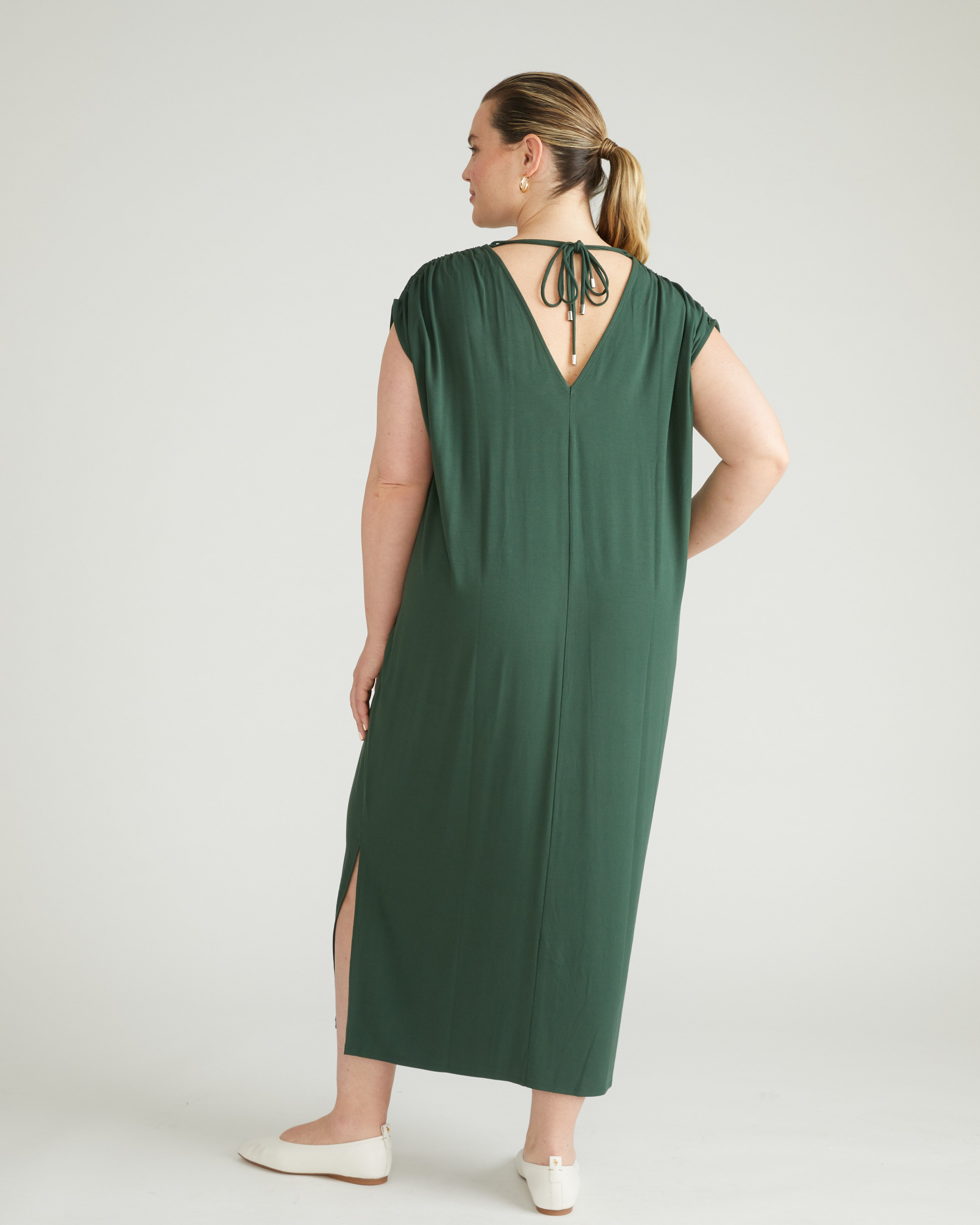 Kris Divine Jersey Kaftan - Conifer  Universal Standard