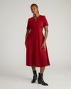 Saskia Ponte Dress - Garnet