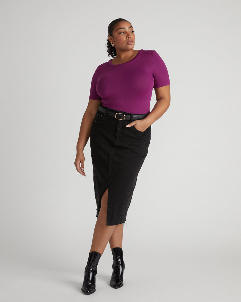 Foundation Short Sleeve Crew Neck Tee - Goji Berry