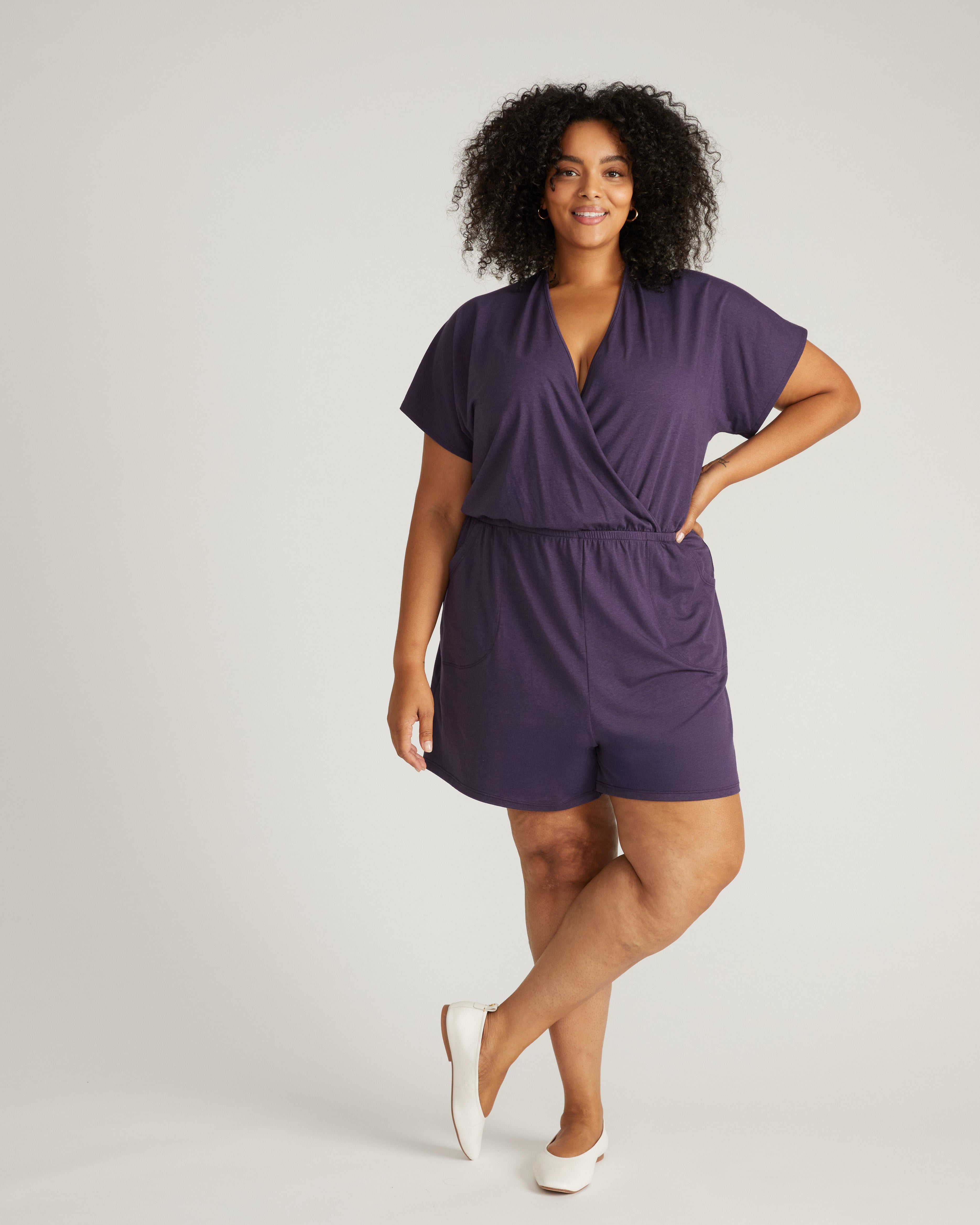 Nora Cross Front Romper - Anthracite – Universal Standard