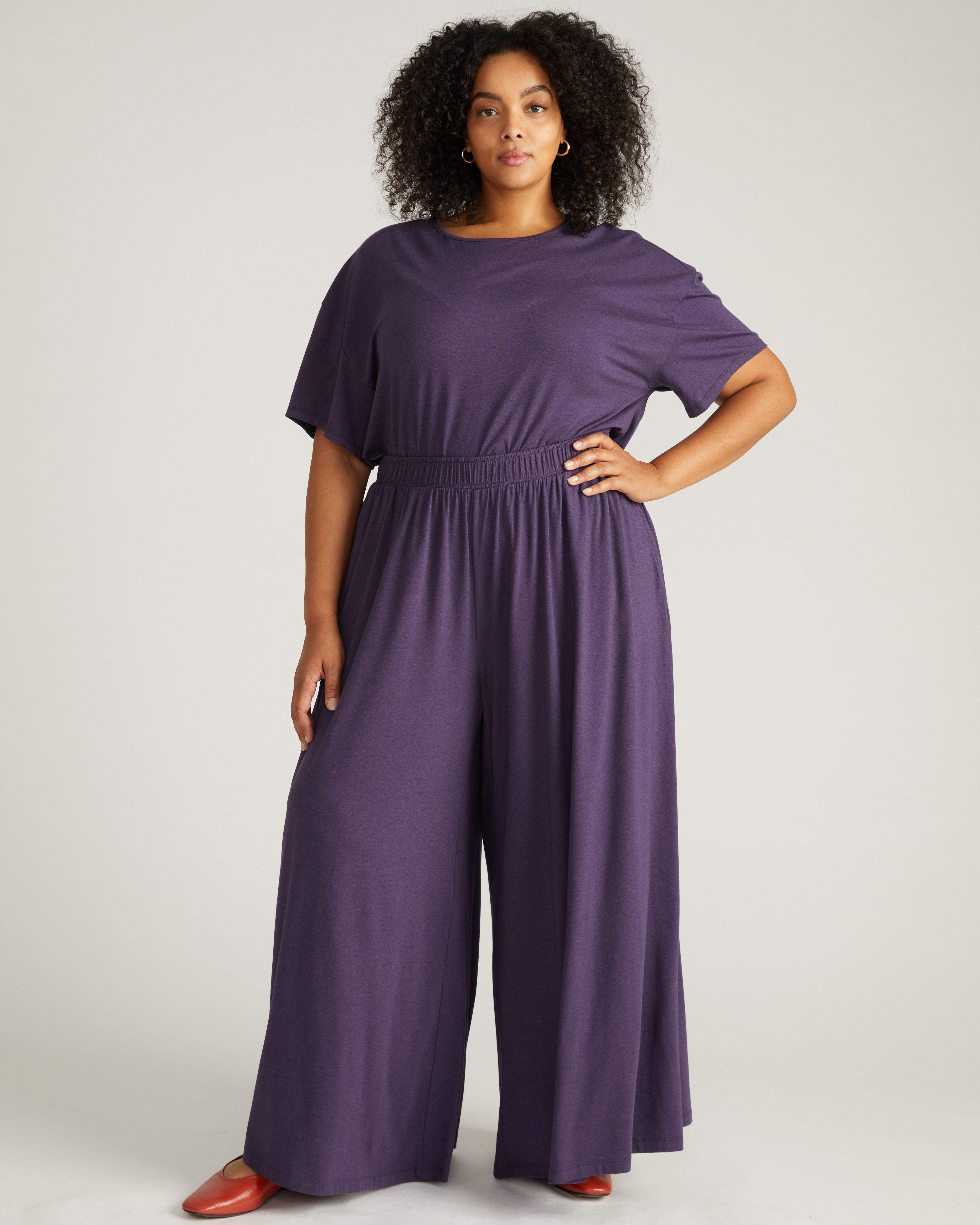 Isadora Wide Leg Lounge Pants - Anthracite – Universal Standard