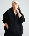 Knitted Mila Zip Hoodie - Black