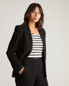 Lennox Collarless Ponte Blazer - Black
