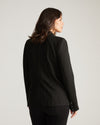 Lennox Collarless Ponte Blazer - Black