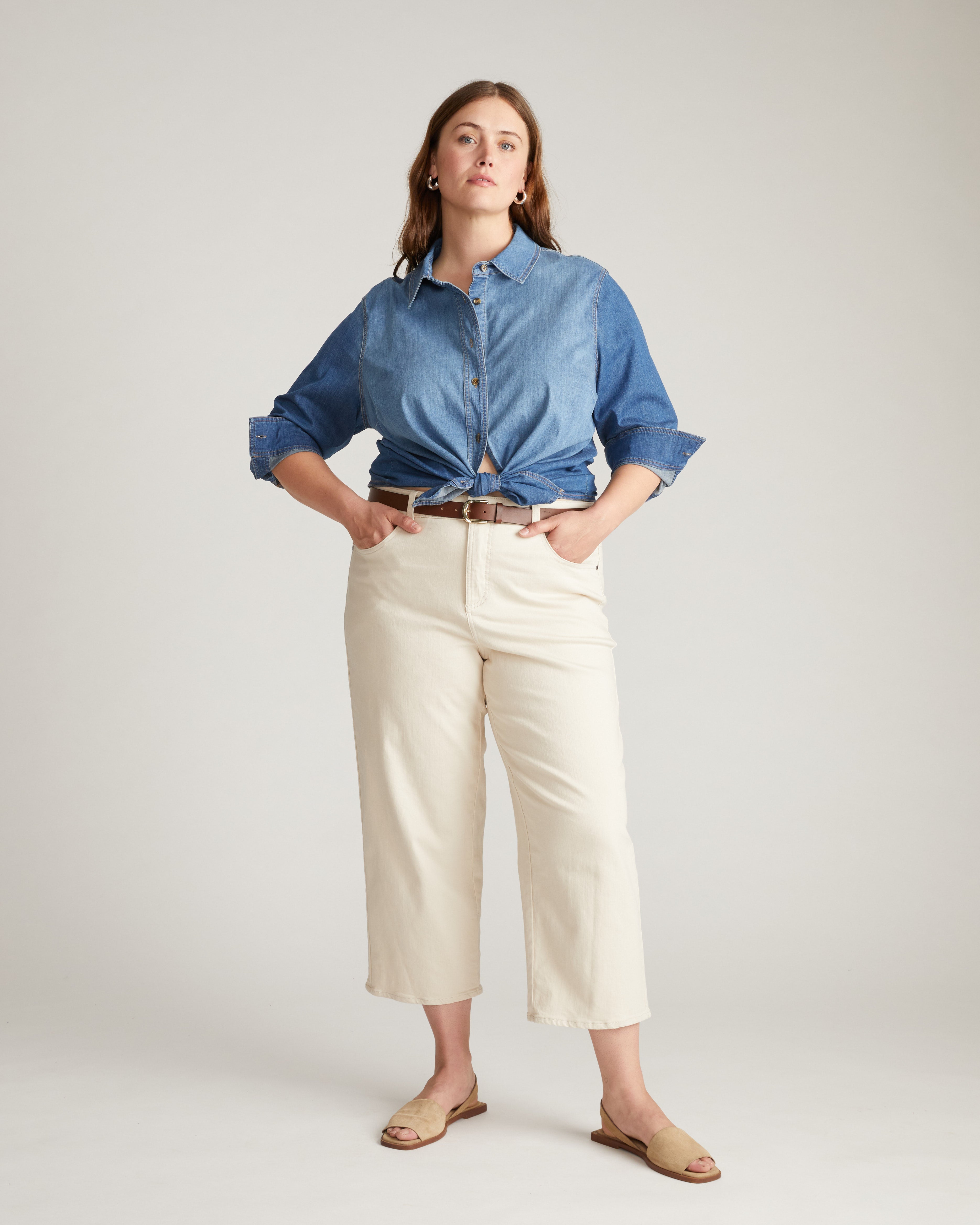 Bae Boyfriend Crop Jeans - Ecru