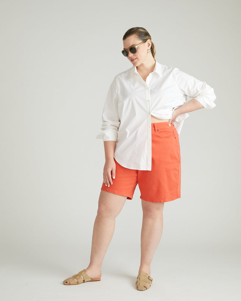 Lou Loose Fit Denim Shorts - Coral Reef