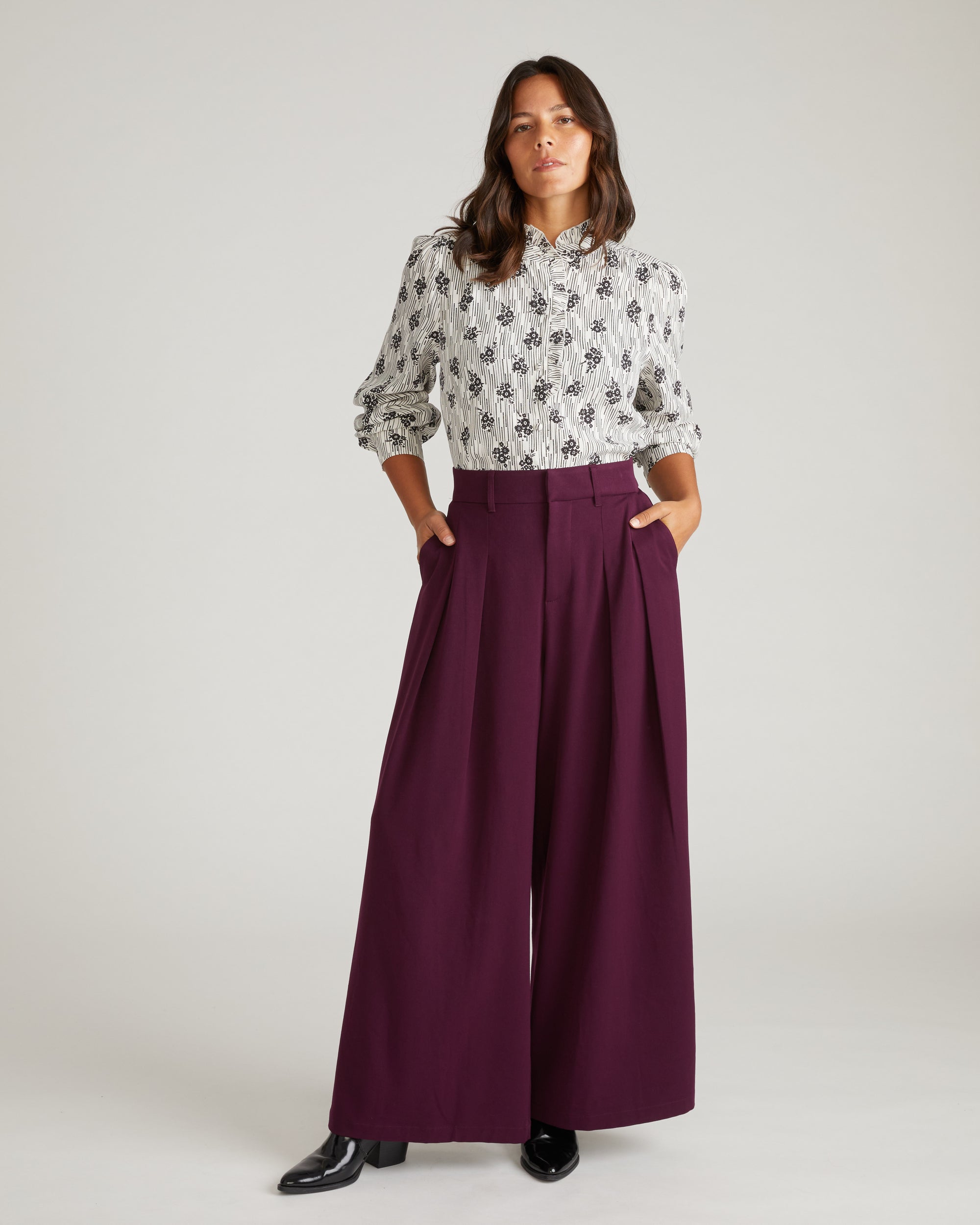 All Day Palais Wide Leg Pants - Gamay