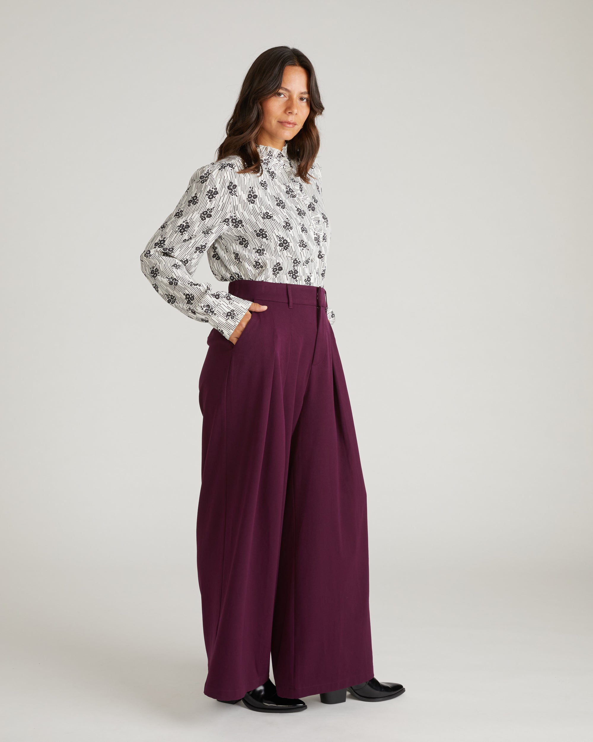 All Day Palais Wide Leg Pants - Gamay