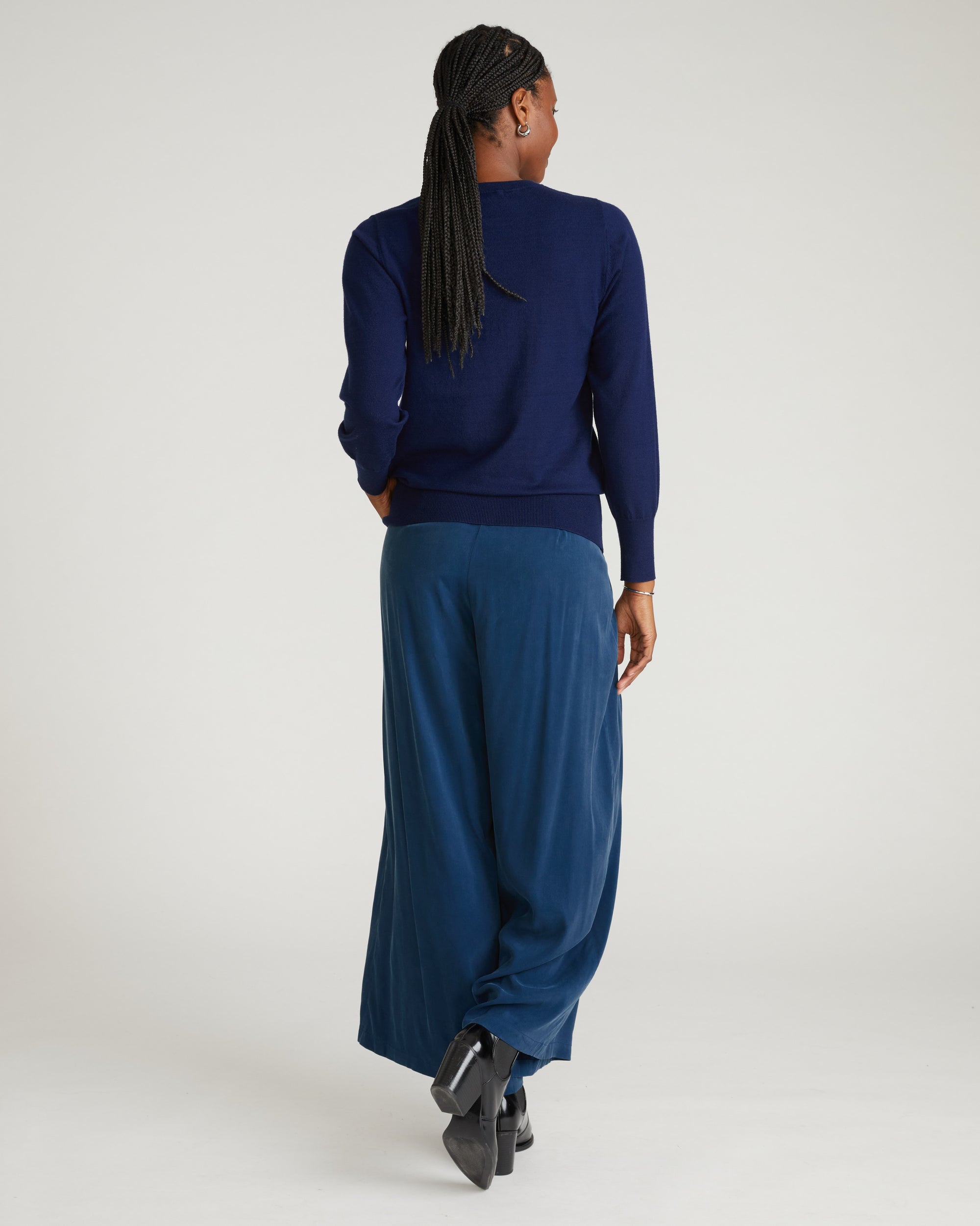 Palais Cooling Cupro Wide Leg Pant - Pageant Blue