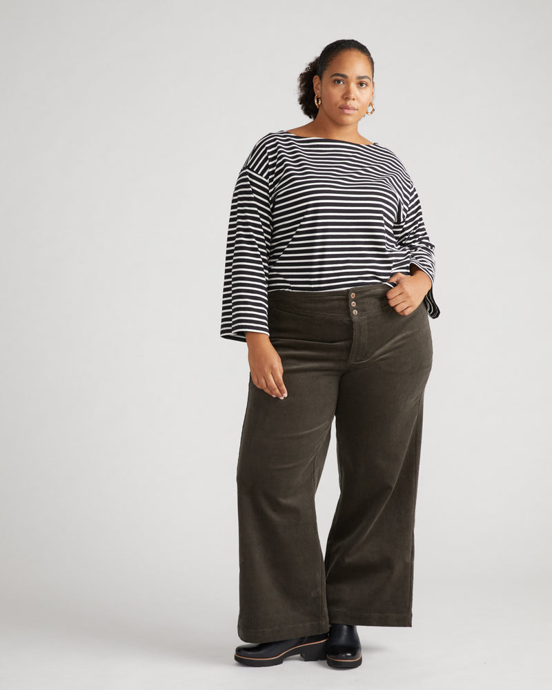 Charlie High Rise Sailor Cords - Nori