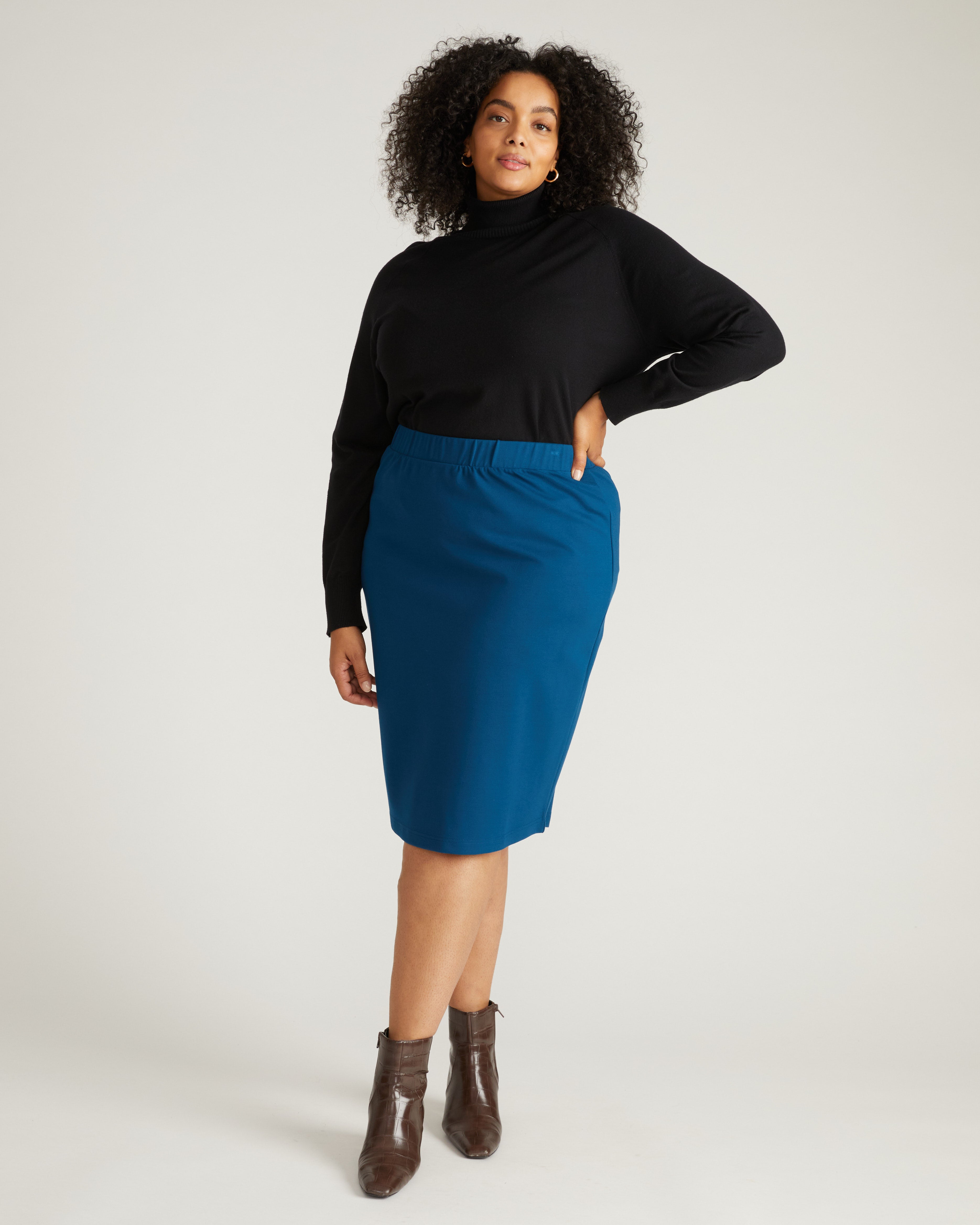Danube Ponte Skirt - Deep Teal – Universal Standard