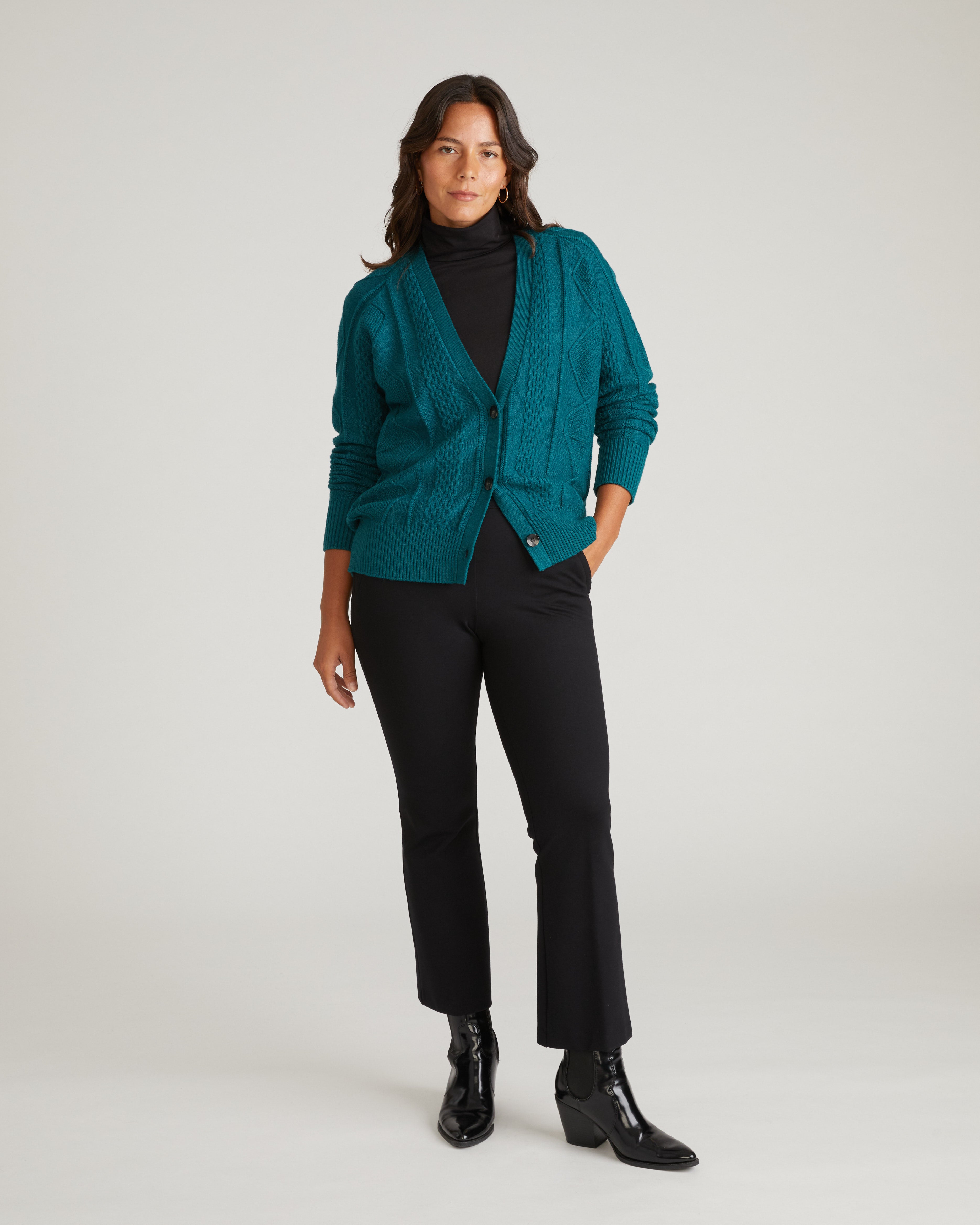 Cable Knit Cardigan - Botanic – Universal Standard