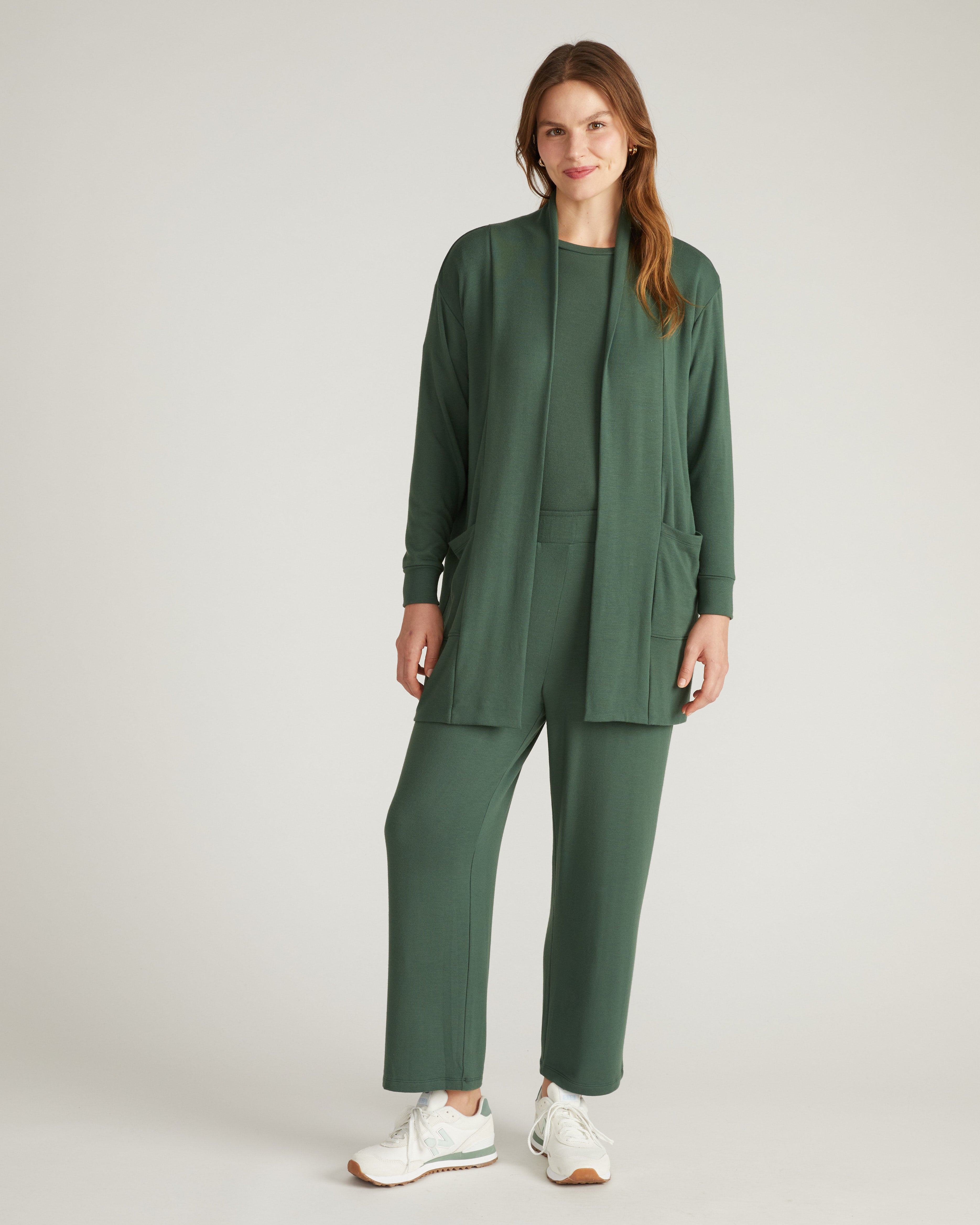 TravelKnit Minimalist Cardigan - Conifer – Universal Standard