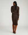 Savvy Fine Knit Everyday Sweater Dress - Espresso
