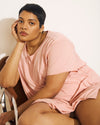 Pima Cotton Lounge Tee - Pink