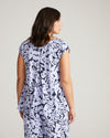 Heatwave Divine Jersey Flared Top - Petal Palette Print in Jacaranda