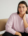 Long Sleeve Relaxed Tee - Pale Mauve