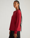Long Sleeve Relaxed Tee - Garnet