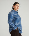 Henning x US Madison Shirt - Ensign Blue/White Stripe