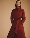 Nehra Quilted Coat - Autumnal Red