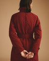 Nehra Quilted Coat - Autumnal Red