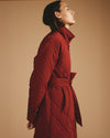Nehra Quilted Coat - Autumnal Red