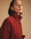 Nehra Quilted Coat - Autumnal Red