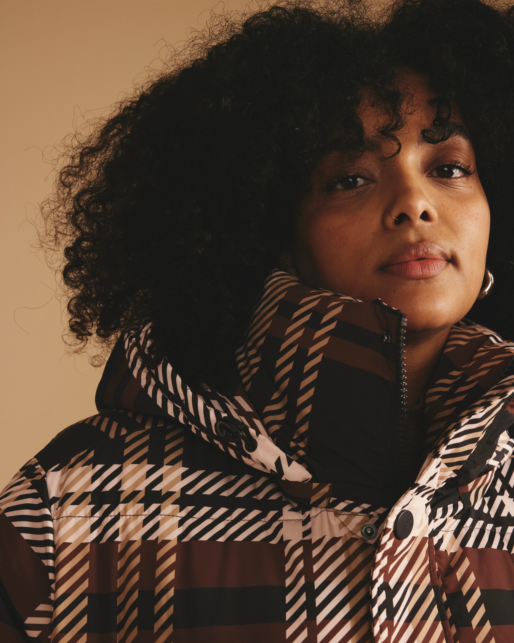 Rainier Short Hooded Puffer - Brindle Chai