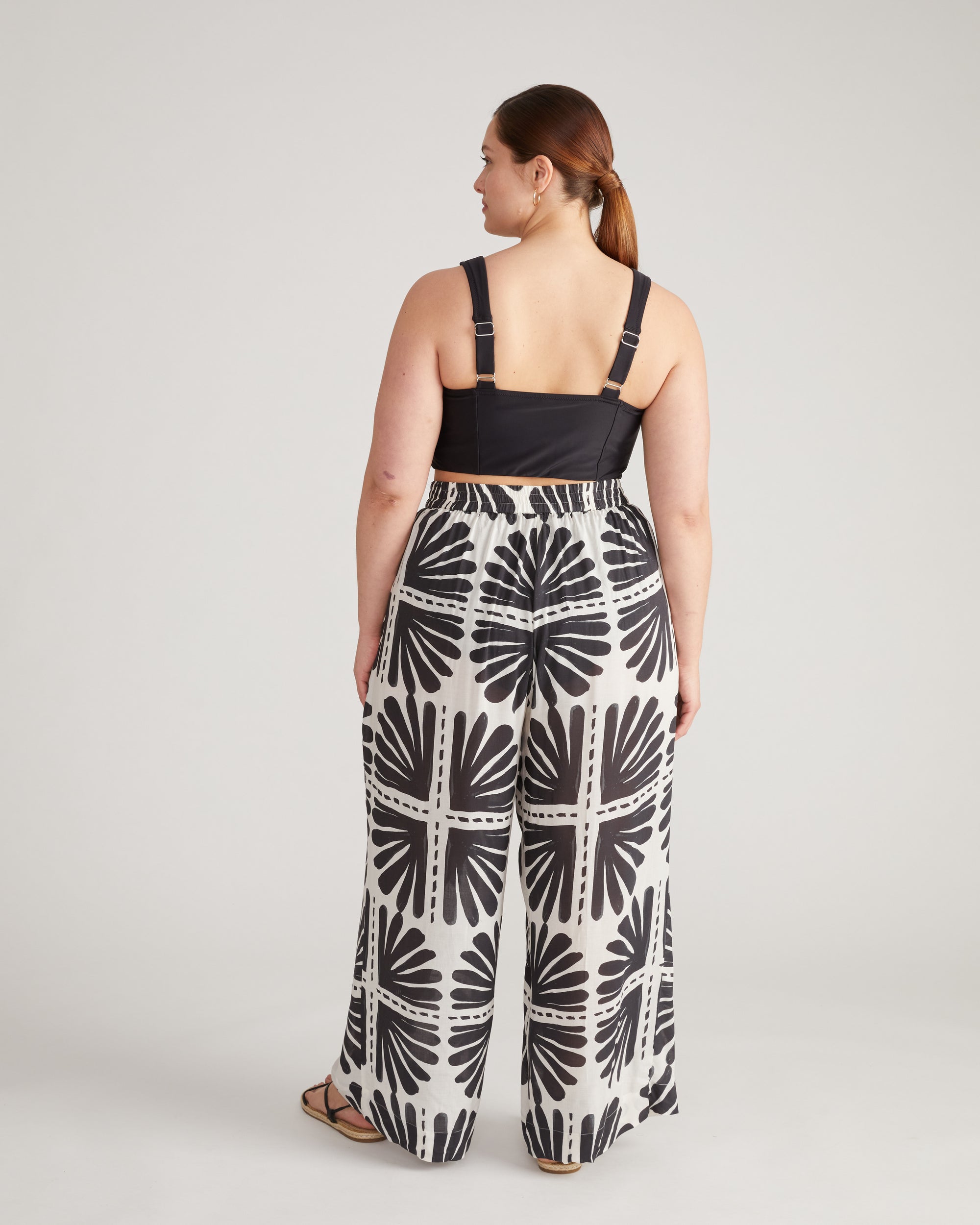 Verbena Voile Pants - Ink Bloom Print