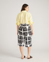 Villa Linen Wrap Culottes - Ink Bloom Print