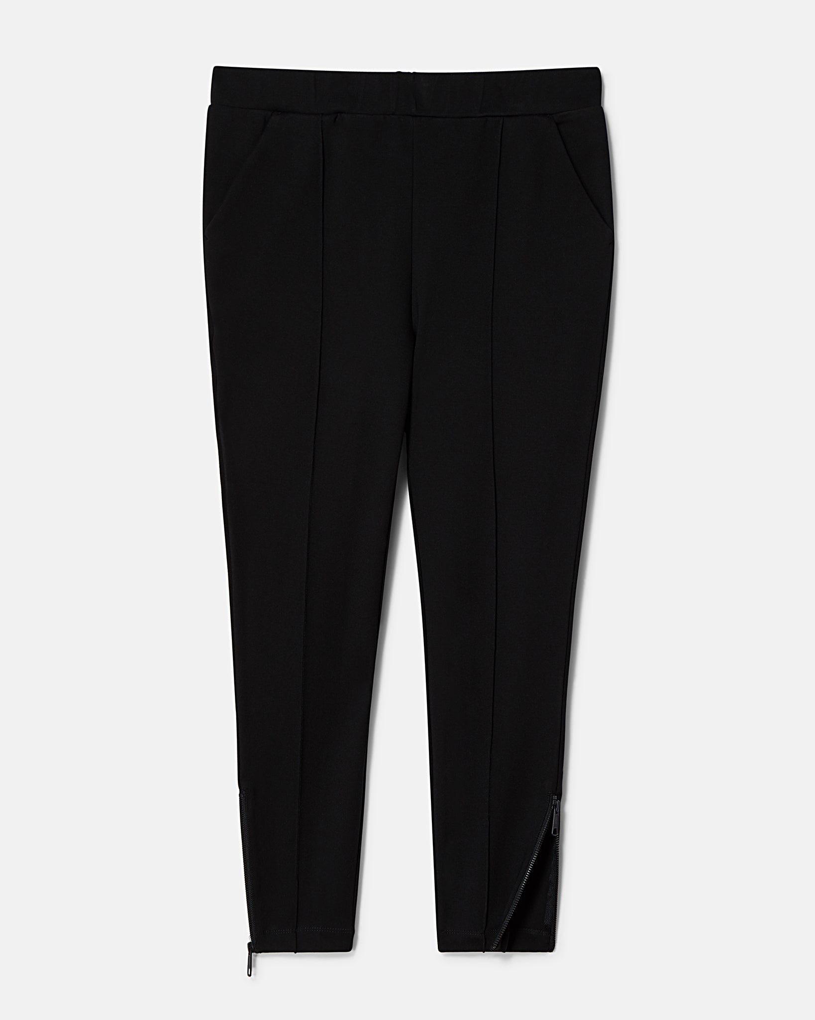 Moro Pintuck Pocket Ponte Pants - Black
