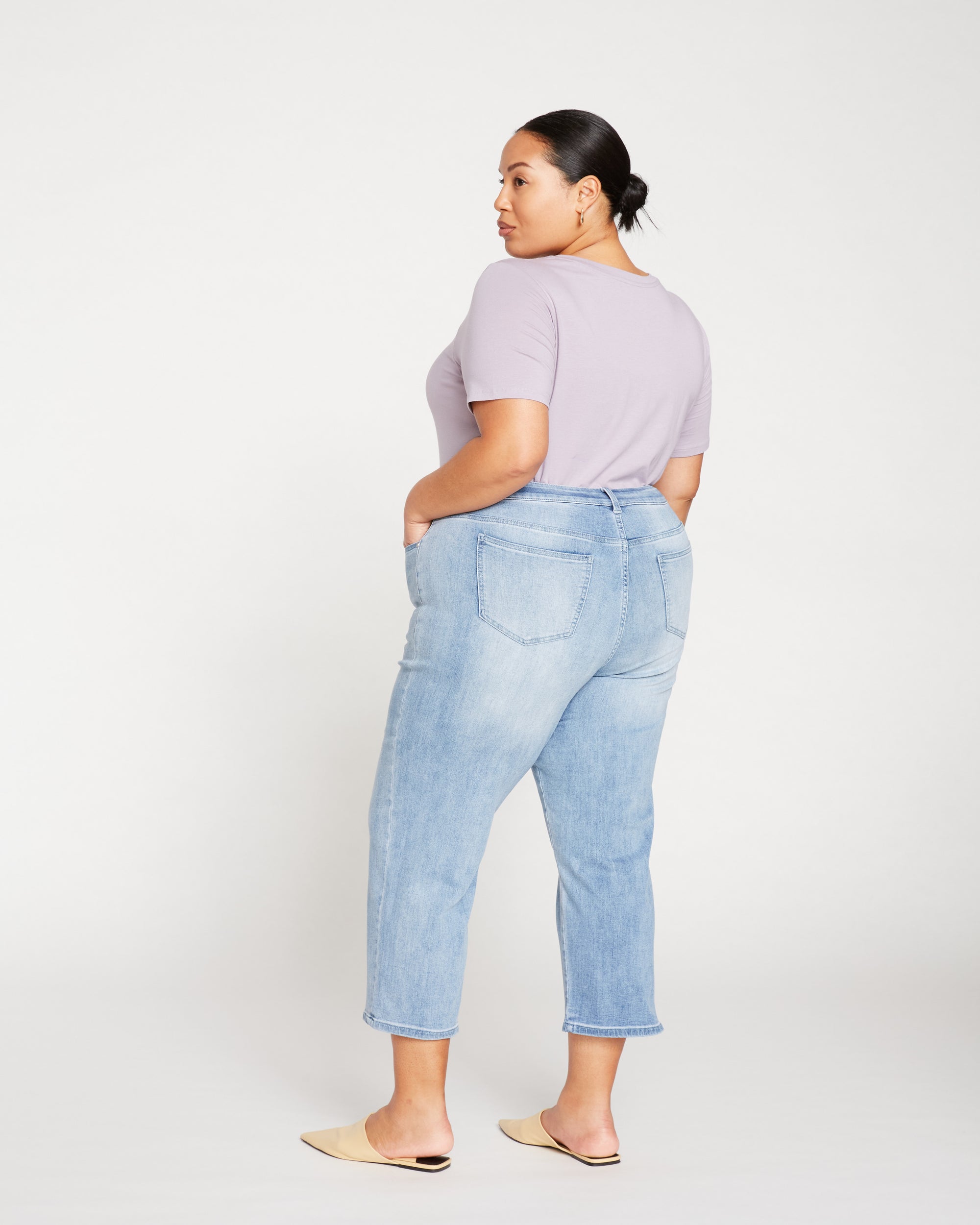 Bae Boyfriend Crop Jeans - Light Blue
