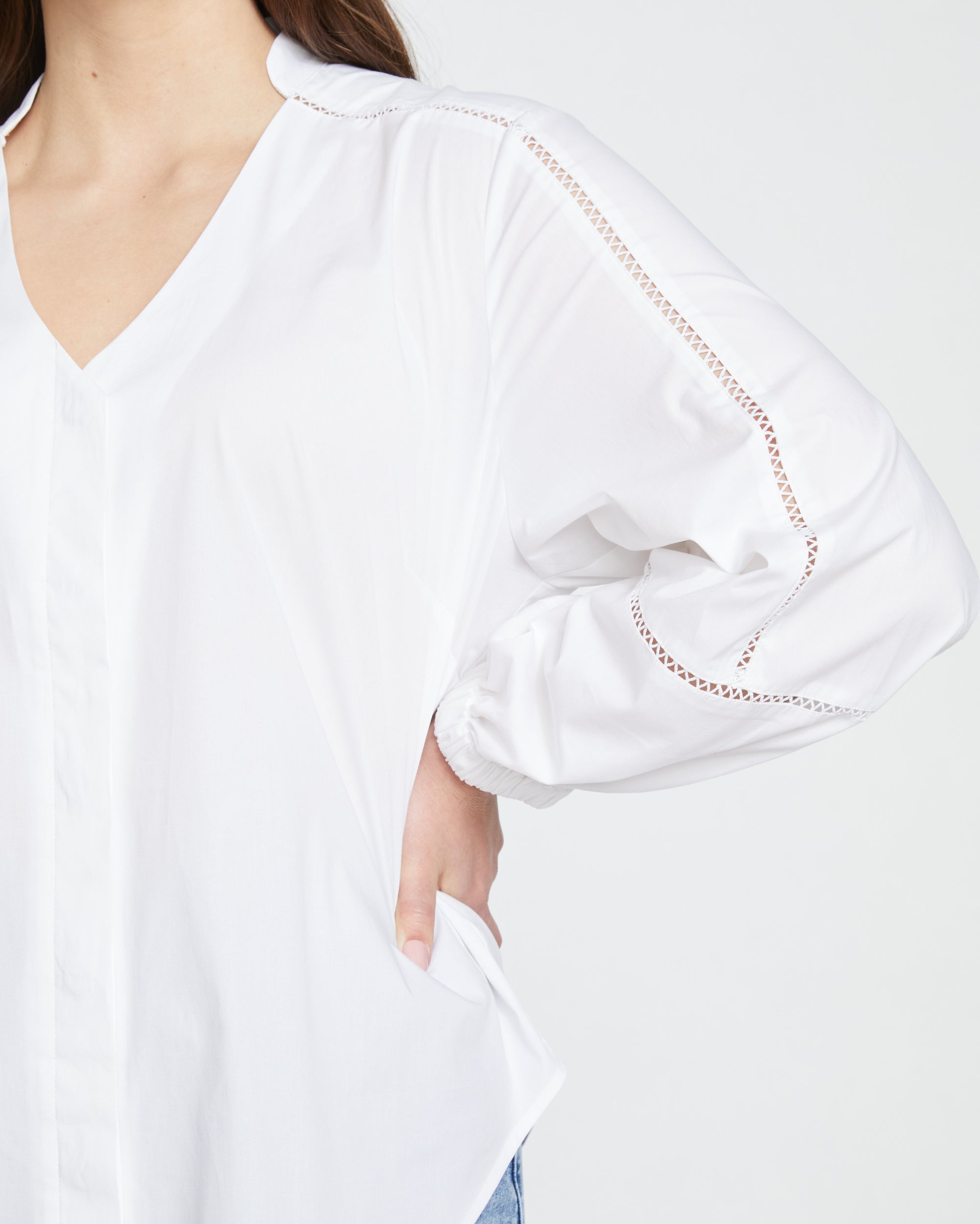 Saint-Honore Poplin Blouse - White